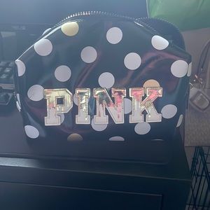 Pink makeup bag